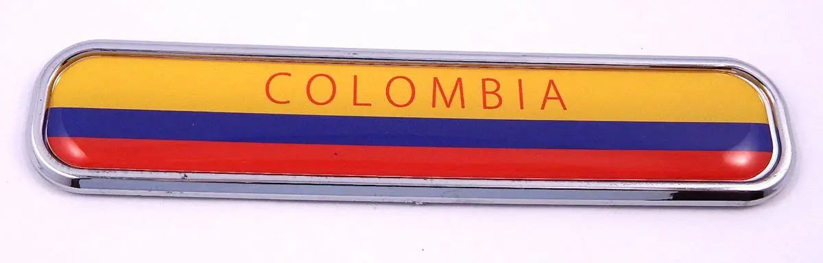 Colombia Car Chrome Emblem 3D Auto Decal Sticker For Car Bike Boat 5.3" 1