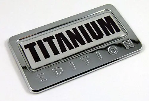 Titanium Edition Chrome Emblem With Domed Decal Car Auto Bike Badge Motorcycle 1