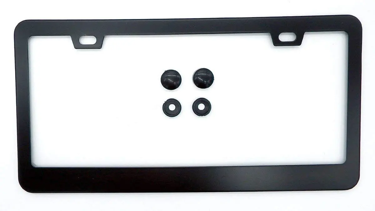 Plain Metal Aluminium Black Painted Car License Plate Frame Holder Blank Tbmlf1 1