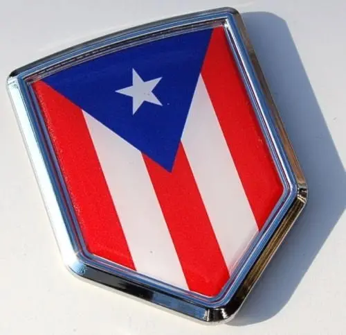 Car Chrome Decals Cbshd171 Puerto Rico Decal Flag Car Chrome Emblem Sticker Bumper Badge Puerto Rican 3D 1
