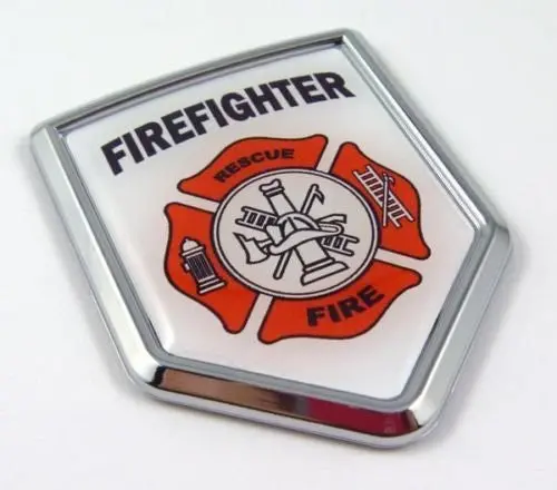 Car Chrome Decals Cbshd300fire Firefighters Flag Car Chrome Emblem Decal Bumper Sticker Firefighter Department 1