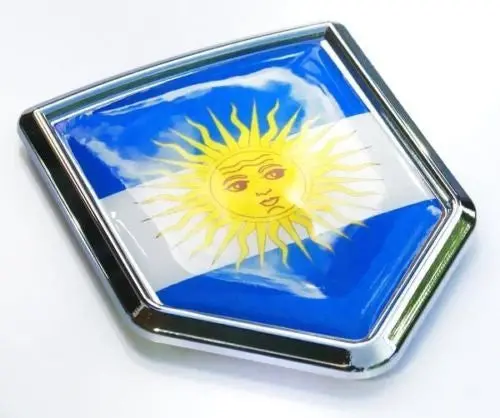 Car Chrome Decals Cbshd009 Argentina Flag Car Chrome Emblem 3D Decal Sticker 1
