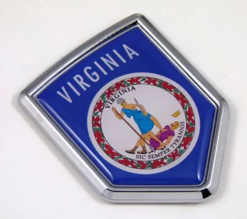 Virginia Va Usa State Flag Car Chrome Emblem Decal Sticker Bike Laptop Boat 3Dd Sticker Badge 1