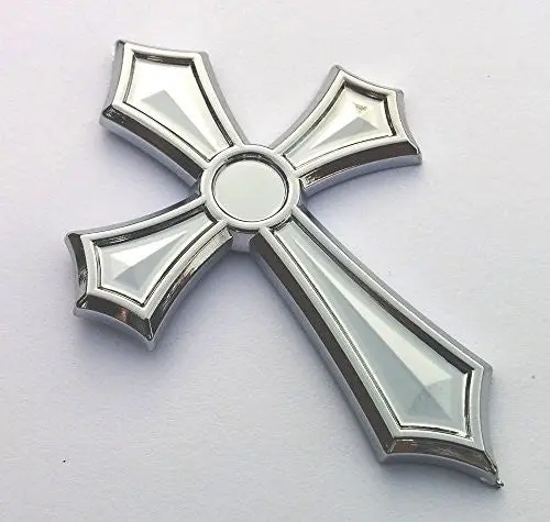 Christian Cross Jesus Cross Car Auto Bike Chrome Emblem Decal 3D Sticker. 1
