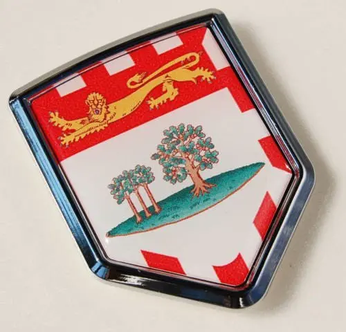 Prince Edward Island Canada Flag Chrome Emblem Decal 1