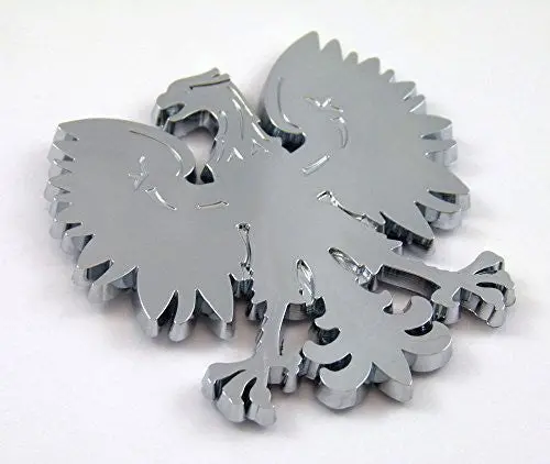 Car Chrome Decals Cnpl-Poleagl Poland 2.25" Polish Polski Eagle Chrome Decal Sticker Label Badge Polska 1