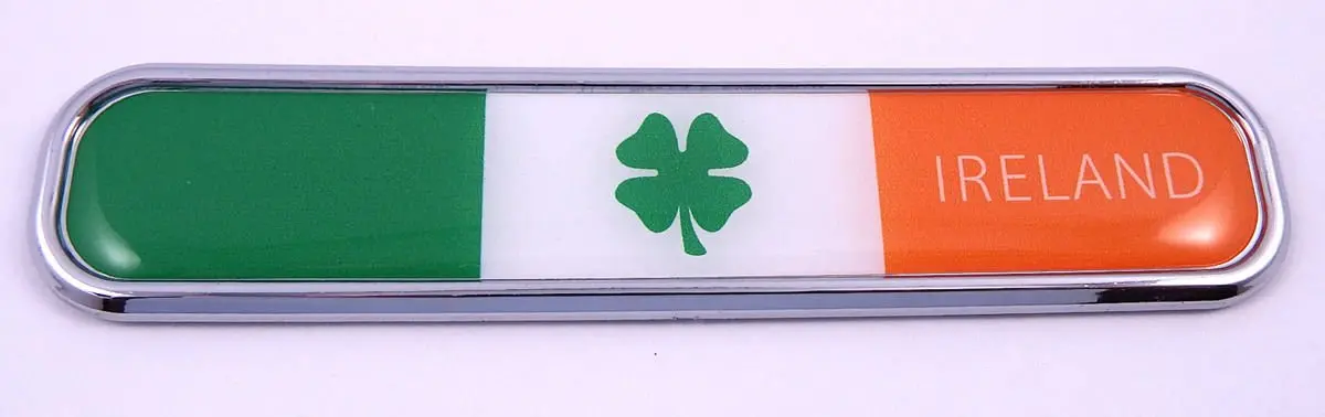 Ireland Irish Chrome Emblem 3D Auto Decal Sticker Car Bike Boat 5.3" 1