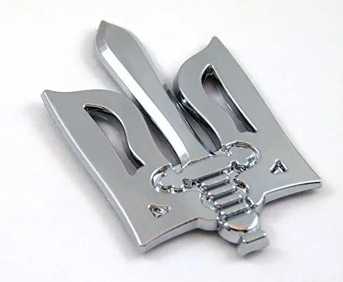 Car Chrome Decals Cnpl-Upa Upa Trident Tryzub Ukraine Car Chrome Emblem Auto Decal Sticker ?????? ??? 2.3" 1