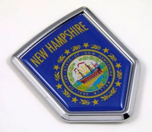 New Hampshire Nh Usa State Flag Car Chrome Emblem Decal Sticker Bike Laptop Boat 3Dd Sticker Badge 1