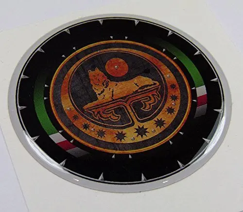 Chechnya Round 3.2" Crest Chechen Lone Wolf Emblem Domed Decal Bike Car 1