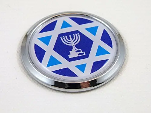 Israel Round Decal Flag Car Chrome Emblem Sticker Bumper Badge 3D 1
