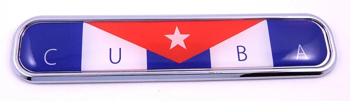 Cuba Car Chrome Emblem 3D Auto Decal Sticker For Car Bike Boat 5.3" 1