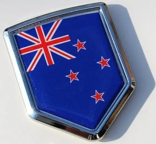 New Zealand Decal Flag Car Chrome Emblem Sticker 1