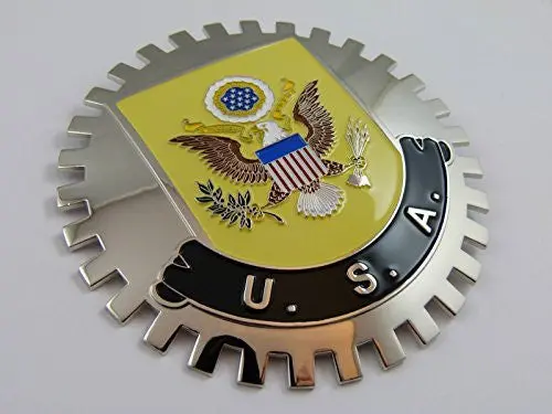 Grille Badge Usa With Coat Of Arms Eagle For Car Truck Grill Mount American Flag 1