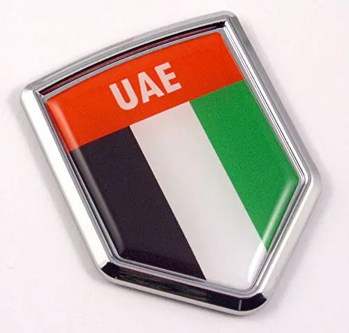 United Arab Emirates Flag Car Chrome Emblem 3D Uae Decal Sticker 1
