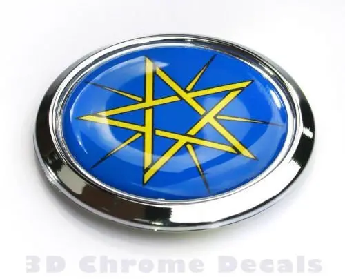 Ethiopia Decal Flag Car Chrome Emblem Bumper Sticker 3D 1
