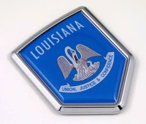 Louisiana La Usa State Flag Car Chrome Emblem Decal Sticker Bike Laptop Boat 3Dd Sticker Badge 1