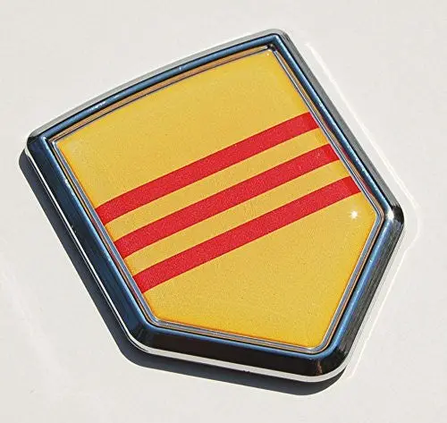 Vietnam Flag Decal Car Chrome Emblem Sticker 1