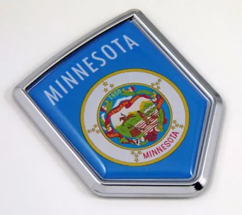 Minnesota Mn Usa State Flag Car Chrome Emblem Decal Sticker Bike Laptop Boat 3Dd Sticker Badge 1