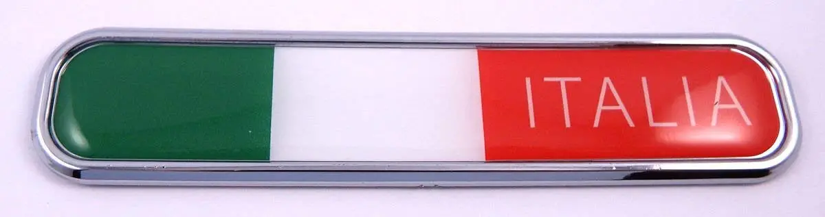 Italia Italy Chrome Emblem 3D Auto Decal Sticker Car Bike Boat 5.3" 1