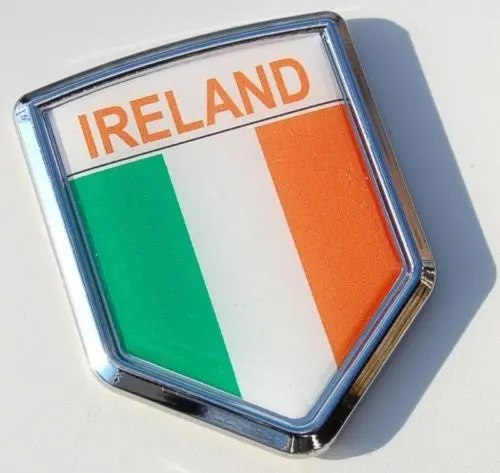 Ireland Decal Irish Flag Car Chrome Emblem Sticker 1