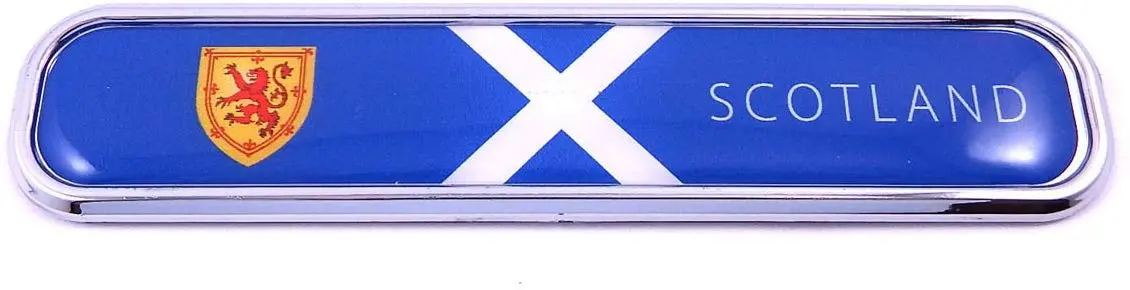 Scotland Scottish Flag Chrome Emblem 3D Auto Decal Car Bike Boat 5.3" 1