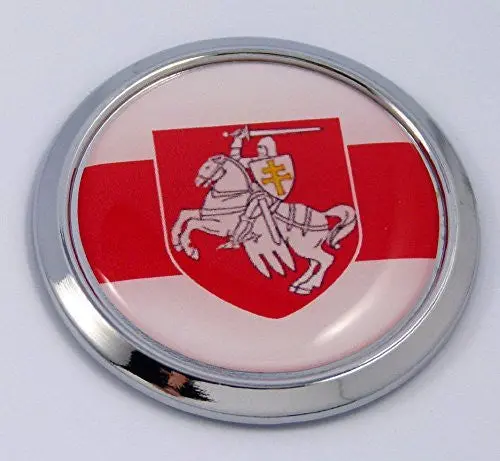 Belarus Round Flag Car Chrome Decal Emblem Bumper Sticker Bezel Badge Belorussia 1