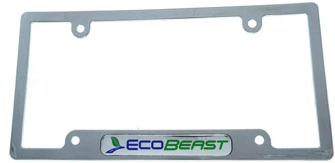 Ecobeast Eco Beast Car License Plate Frame Plastic Chrome Plated Cp08 1