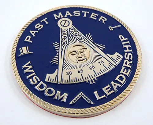Mason. Past Master Wisdom Leadership Blue 2" Auto Emblem Metal Car Decal Mas32 1