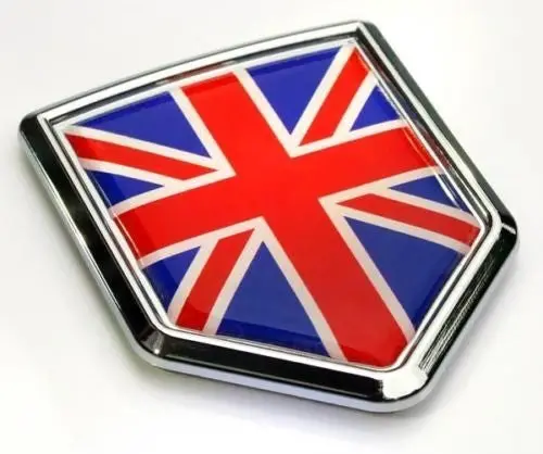 Car Chrome Decals Cbshd250 Great Britain Flag British Emblem Chrome Car Decal Sticker Badge 3D England United Kingdom 1