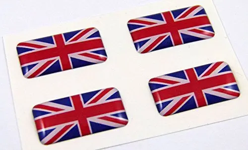 Great Britain Mini Domed Decals Set 4 Emblems British Car Bike Boat... Stickers 1