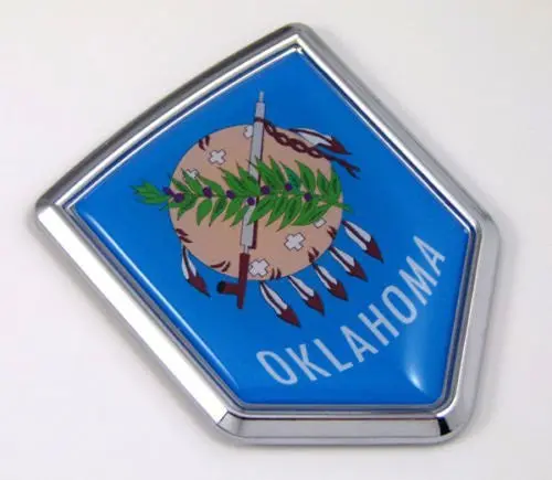 Oklahoma Ok Usa State Flag Car Chrome Emblem Decal Sticker Bike Laptop Boat 3Dd Sticker Badge 1