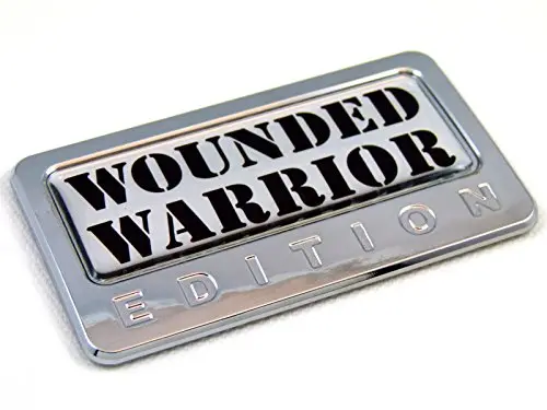 Wounded Warrior Edition Chrome Emblem With Domed Decal Car Auto Badge 3D Sticker 1