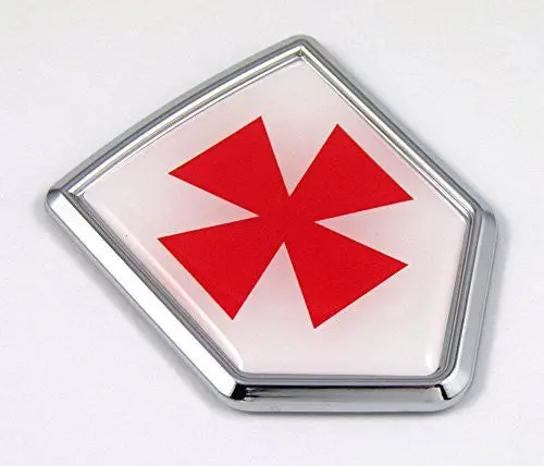 Swedish Rite Mason Frimurer Kors Flag Emblem Chrome Car Decal St George Cross 1