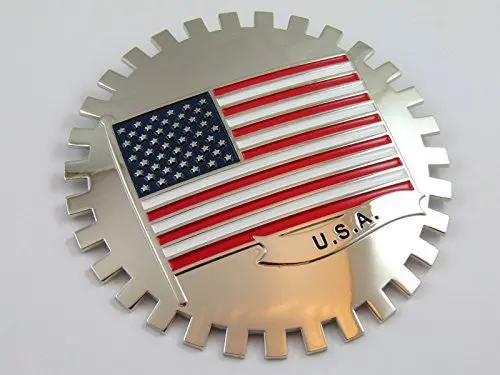 Grille Badge Usa Flag For Car Truck Grill Mount American Flag 1