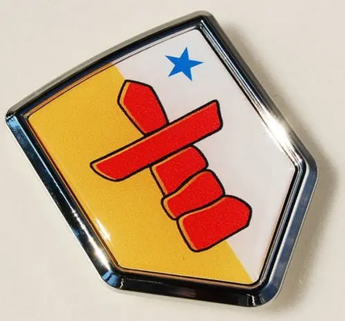 Nunavut Canada Flag Car Chrome Emblem Decal Sticker 1