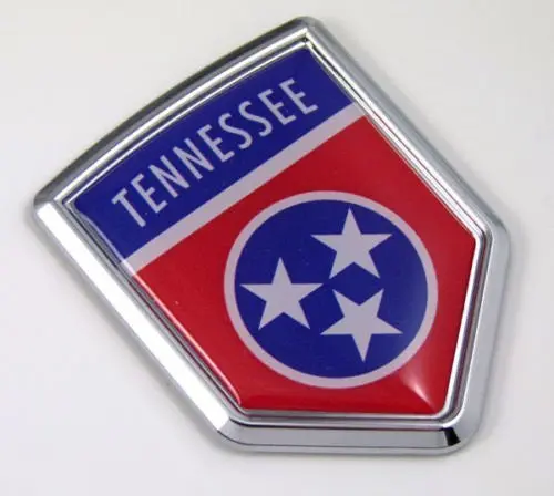 Tennessee Tn Usa State Flag Car Chrome Emblem Decal Sticker Bike Laptop Boat 3Dd Sticker Badge 1