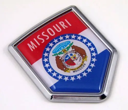 Missouri Usa State Flag Car Chrome Emblem Decal Sticker Bike Laptop Boat 3Dd Sticker Badge 1