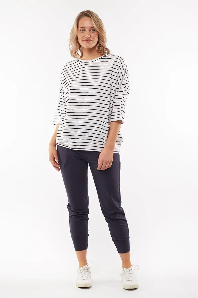 Elm - Fundamental Mazie Sweat - Navy Stripe 1