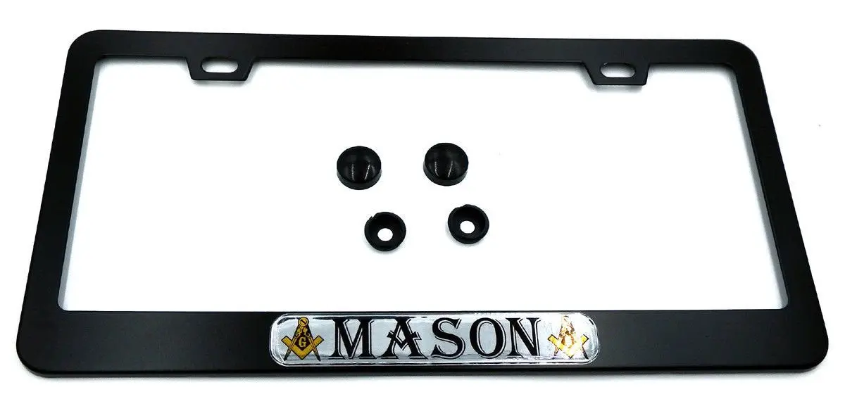 Mason Metal Black Aluminium Car License Plate Frame Holder Tbmlff 1