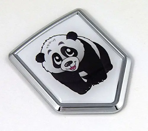 China Chinese Panda Flag Car Chrome Emblem 3D Decal Bumper Sticker Badge Auto 1
