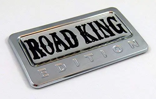 Road King Edition Chrome Emblem With Domed Decal Car Auto Bike Badge Motorcycle 1