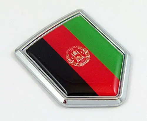Afghanistan Afghan Flag Decal Car Chrome Emblem Sticker Badge Crest 1