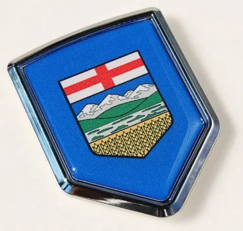 Alberta Canada Province Flag Car Chrome Emblem Decal 3D Sticker 1