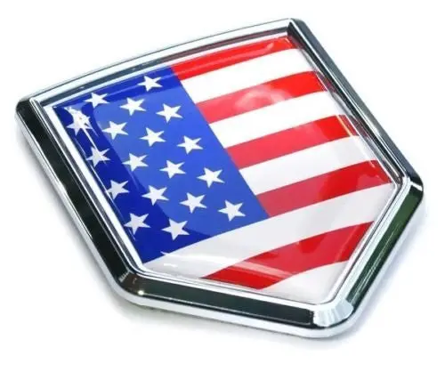Car Chrome Decals Cbshd228 Usa Flag Chrome Emblem Badge Decal Car Bumper Sticker American 1
