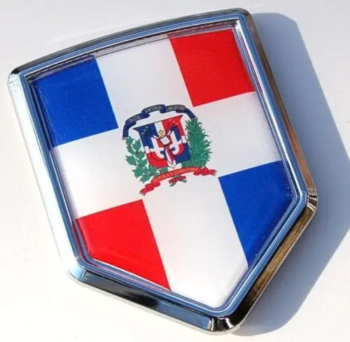 Car Chrome Decals Cbshd060 Dominican Republic Decal Flag Car Chrome Emblem Sticker 1