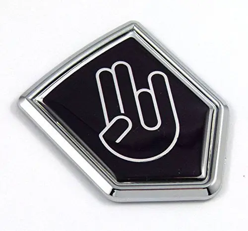 Shocker Flag Car Chrome Emblem German 3D Decal Sticker Bumper Hood Gas Cap 1