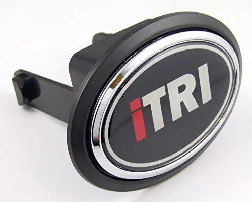 Itri I Tri Triathlon Runner Flag Hitch Cover Cap 2" Receiver Black With Chrome & Dome 1