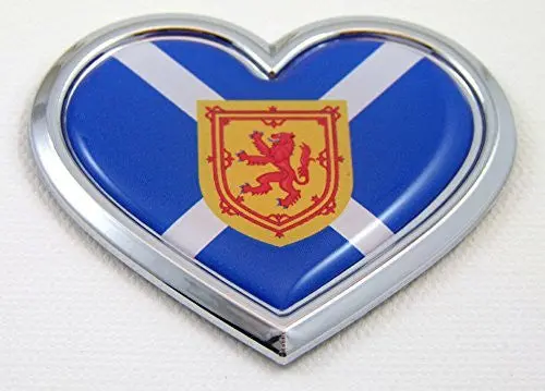 Car Chrome Decals Cbhrt252 Scotland Heart Flag Chrome Emblem Car Decal Sticker Badge Bumper Scottish 1