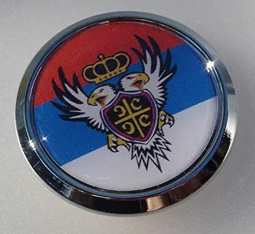 Serbia Decal Serbian Flag Car Chrome Emblem Bike Sticker 1